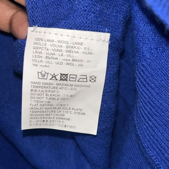 Piombo Blue Turtleneck Women’s Lana Wool Sweater(Size Small) - Picture 6 of 6